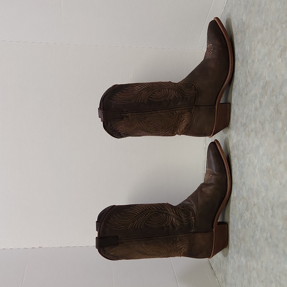 Abilene 9059 brown cowgirl boots 10 - Picture 4 of 11